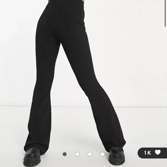 ASOS Design jersey slim kick flare suit pants-Black ASOS Design jersey slim kick flare suit pants-Black